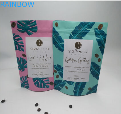 Il commestibile sta sul rivestimento opaco della stagnola su ordinazione di plastica delle borse del sacchetto per l'imballaggio del tè