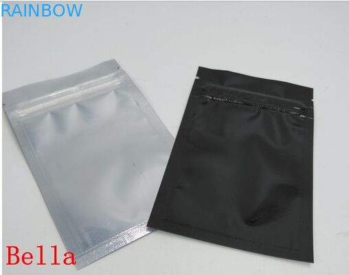 La serratura d'imballaggio cosmetica opaca anteriore dello zip di Mylar della stagnola colorata radura della borsa compone il pacchetto della spazzola