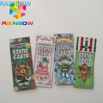 Sacchetti di plastica della cartuccia olografica di Vape che imballano i carretti esotici dell'olio a chiusura lampo di Cbd