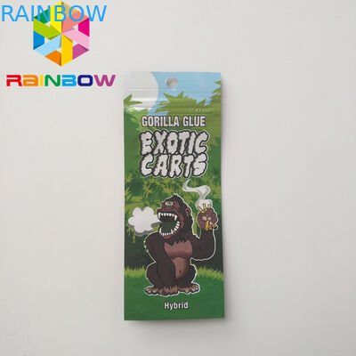 Sacchetti di plastica della cartuccia olografica di Vape che imballano i carretti esotici dell'olio a chiusura lampo di Cbd