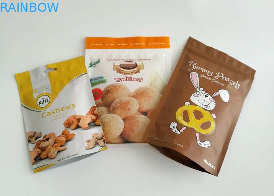 La cima di plastica di alluminio secca della chiusura lampo delle borse di imballaggio per alimenti per il riso del pesce semina le spezie