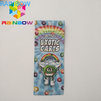 Mini borse a chiusura lampo di Mylar, cartuccia esotica di Vape dei carretti di imballaggio per alimenti di Mylar olografica