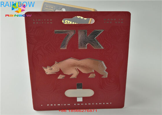 Carta della bolla della pillola del sesso che imballa la scatola di carta della capsula della scatola di presentazione 3D con il doppio foro