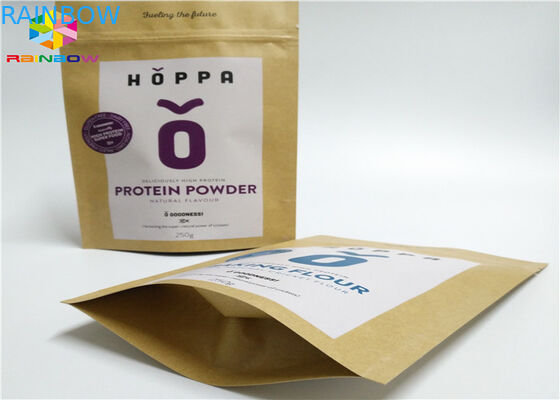 Kraft ha personalizzato la chiusura lampo d'imballaggio della finestra dello spuntino dello zucchero del mestiere del dado dei sacchi di carta