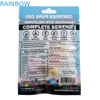 La canapa d'imballaggio dell'erbaccia dell'olio di Mylar CBD della serratura dello zip di incenso di erbe della prova dell'odore insacca la rotocalcografia