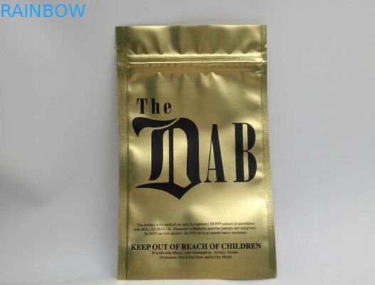 La serratura dello zip sta sul sacchetto opaco di alluminio d'imballaggio del sacchetto per i semi del pacchetto di alimento