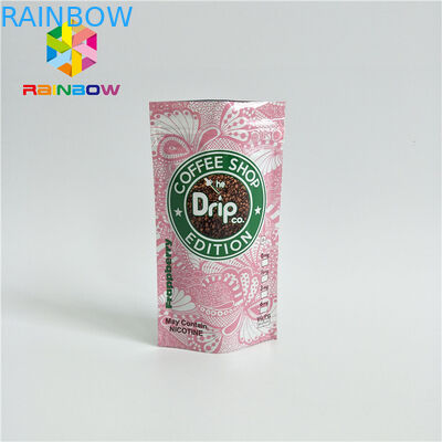 L'imballaggio materiale laminato dei sacchetti di plastica a chiusura lampo sta sulle borse con una valvola di modo