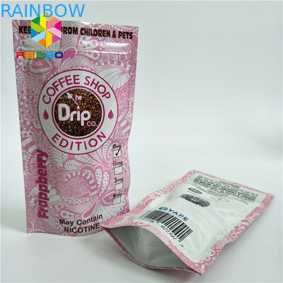 L'imballaggio materiale laminato dei sacchetti di plastica a chiusura lampo sta sulle borse con una valvola di modo