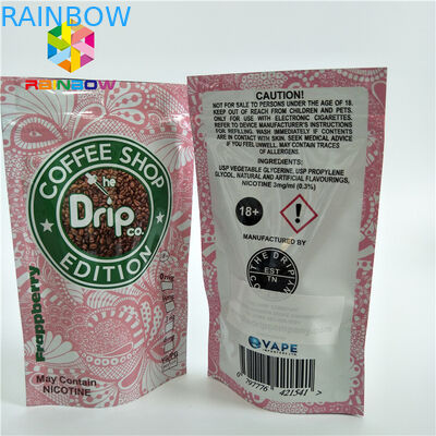 L'imballaggio materiale laminato dei sacchetti di plastica a chiusura lampo sta sulle borse con una valvola di modo