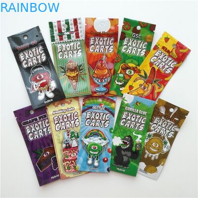 Sacchetti di plastica esotici del carretto che imballano il tipo stampa su ordinazione di Mylar della borsa della serratura dello zip