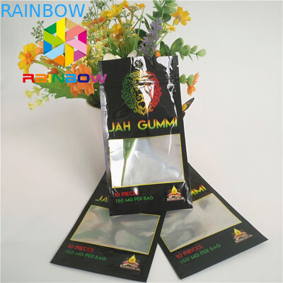 Mylar laminato stagnola stampato a chiusura lampo sta sull'imballaggio della cannabis dell'erbaccia di Mmj dei sacchetti