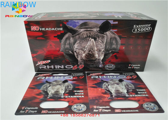 Stampa della scatola di presentazione di Packa 3D della carta della bolla della pillola del sesso CMYK riciclata con il doppio foro