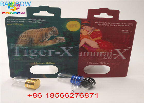 Stampa della scatola di presentazione di Packa 3D della carta della bolla della pillola del sesso CMYK riciclata con il doppio foro