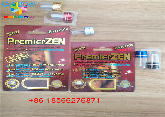 Stampa della scatola di presentazione di Packa 3D della carta della bolla della pillola del sesso CMYK riciclata con il doppio foro