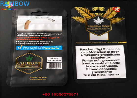 Bustina di alluminio laminata borse di plastica di Packa della bolla di CBD GUMMIES con la finestra