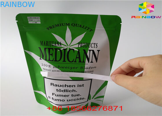 Bustina di alluminio laminata borse di plastica di Packa della bolla di CBD GUMMIES con la finestra