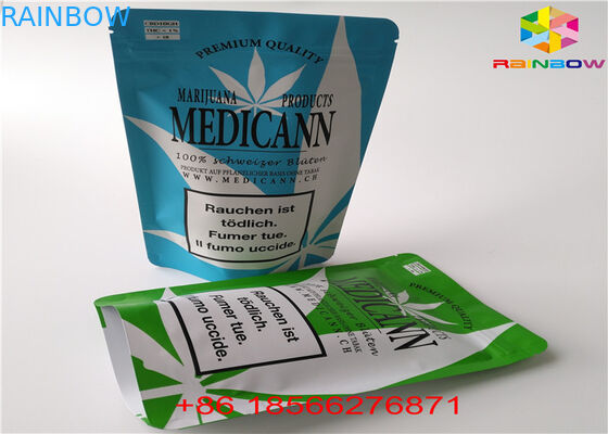 Il di alluminio della chiusura lampo della prova del bambino sta sulla polvere dello zucchero di Packingfor della cartuccia del sacchetto CBD/