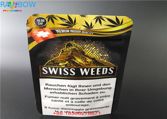 Il di alluminio della chiusura lampo della prova del bambino sta sulla polvere dello zucchero di Packingfor della cartuccia del sacchetto CBD/