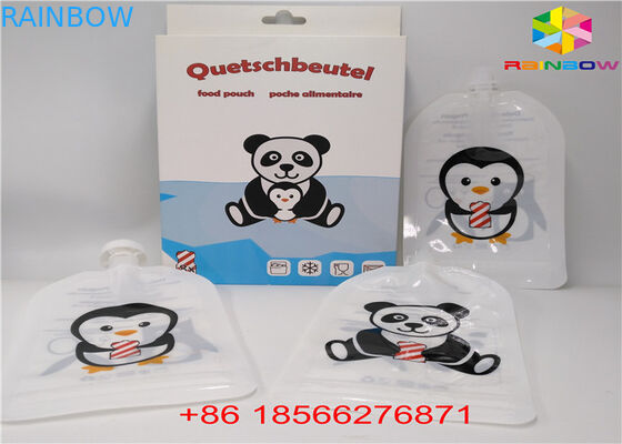 Le borse liquide riutilizzabili del becco, stanno sui sacchetti con il becco del succo della stagnola di Doypack del cappuccio