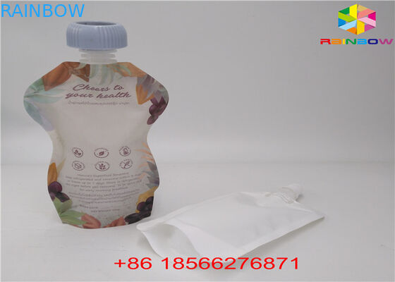 Le borse liquide riutilizzabili del becco, stanno sui sacchetti con il becco del succo della stagnola di Doypack del cappuccio