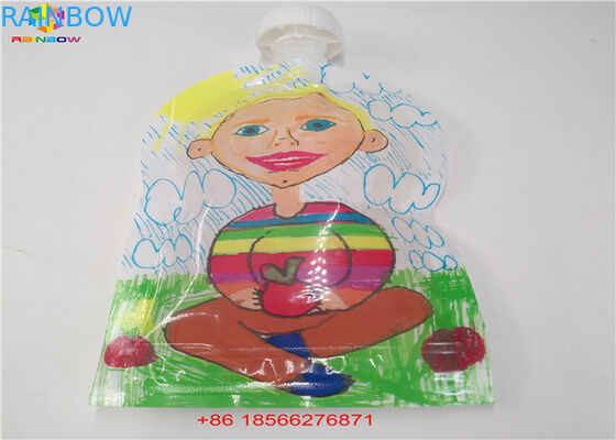 Le borse liquide riutilizzabili del becco, stanno sui sacchetti con il becco del succo della stagnola di Doypack del cappuccio