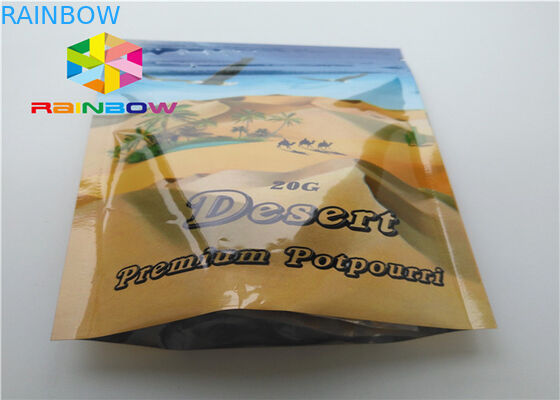 Piccole borse a chiusura lampo dell'imballaggio, sacchetto del foglio di alluminio per le pillole di erbe di energia di incenso