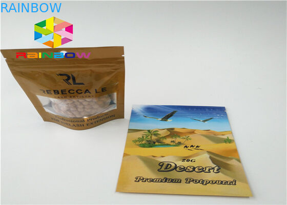 Piccole borse a chiusura lampo dell'imballaggio, sacchetto del foglio di alluminio per le pillole di erbe di energia di incenso