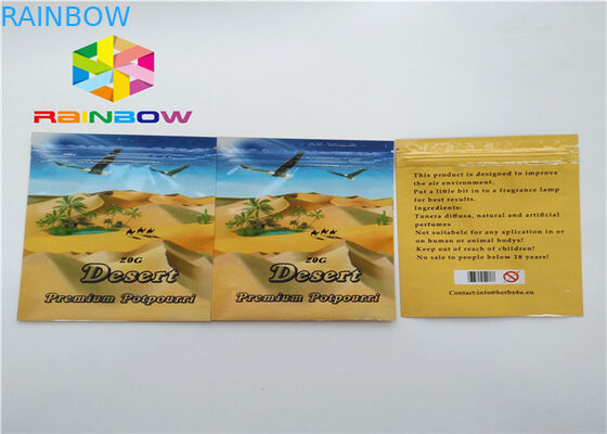 Piccole borse a chiusura lampo dell'imballaggio, sacchetto del foglio di alluminio per le pillole di erbe di energia di incenso