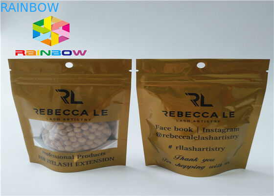 Le borse d'imballaggio della saldatura a caldo di stampa di CMYK, prova dell'odore stanno sulle borse del sacchetto della chiusura lampo