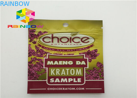Sacchetti di plastica effetto lucido/opaco che imballano guarnizione laterale tre per incenso di erbe