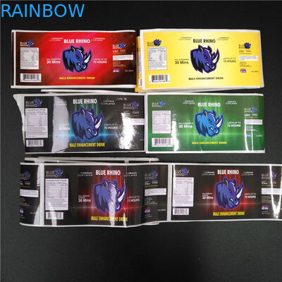 La manica trasparente degli strizzacervelli del PVC identifica il codice a barre olografico metallico per la scatola/bottiglia di pillola