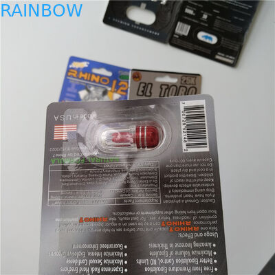 l'abitudine d'imballaggio del blister della carta 3D ha stampato il pacchetto della pillola del sesso di Jaguar 30000 di rinoceronte 7 della carta di carta