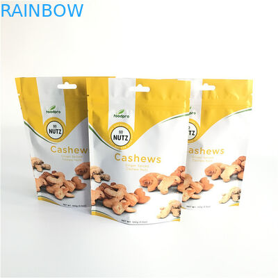 L'imballaggio su ordinazione dei sacchetti di plastica di stampa sta sulla borsa della chiusura lampo con una valvola di degassamento di modo