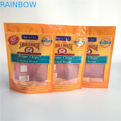 L'imballaggio su ordinazione dei sacchetti di plastica di stampa sta sulla borsa della chiusura lampo con una valvola di degassamento di modo