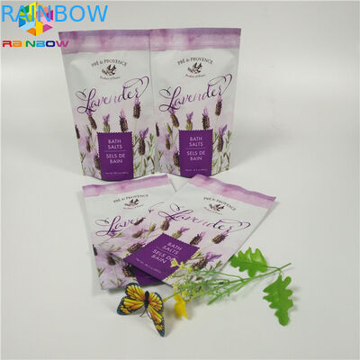 Il corpo d'imballaggio del fondo piatto di stampa del sacchetto opaco su ordinazione della stagnola sfrega la borsa con la chiusura lampo