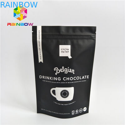 Il di alluminio sta sui sacchetti del caffè che imballano la dimensione su ordinazione con la valvola/chiusura lampo