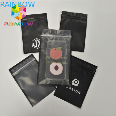 L'abitudine ha stampato il sacchetto di plastica laterale della guarnizione tre per il telefono Shell che imballa con la parte anteriore della radura e della chiusura lampo