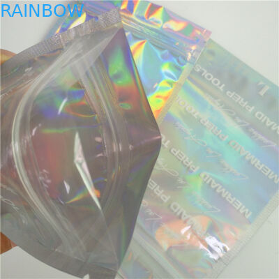 Stia sulle borse olografiche con chiaro ed effetto olografico posteriore anteriore per l'imballaggio di Comestic del ciglio