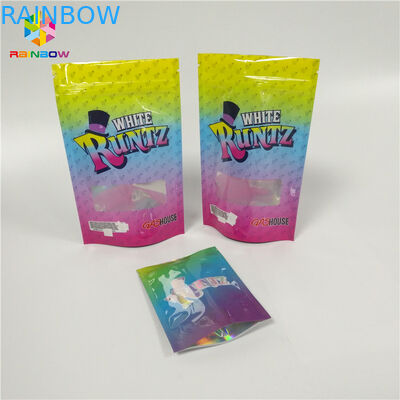 L'abitudine ha stampato la borsa materiale a chiusura lampo risigillabile di Runtz della prova dell'odore laminata Doypack per l'imballaggio di CBD Candy