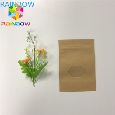 Kraft sigillato tre lati sta sulle borse del sacchetto della chiusura lampo per l'imballaggio della frutta secca
