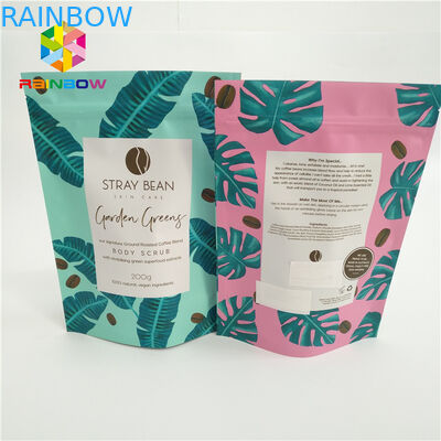 I sacchetti di plastica stanno sul runtz dell'alimento del caffè della borsa stampato abitudine del sacchetto della chiusura lampo che imballa l'umidità lucida opaca