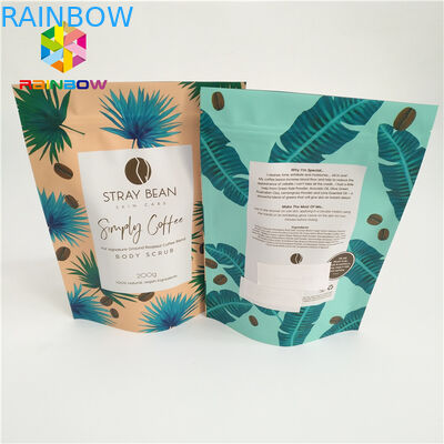 La borsa laminata della chiusura lampo di bas della stagnola sta sulla vendita calda di plastica d'imballaggio dei sacchetti del caffè stampata abitudine dei sacchetti di plastica del sacchetto