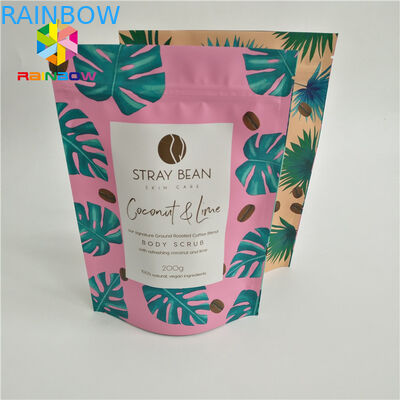 La borsa laminata della chiusura lampo di bas della stagnola sta sulla vendita calda di plastica d'imballaggio dei sacchetti del caffè stampata abitudine dei sacchetti di plastica del sacchetto