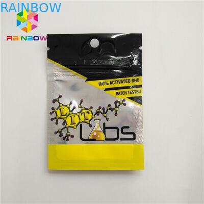 Incenso di erbe risigillabile che imballa il lato del sacchetto di plastica 3 sigillato con le tacche dello strappo della chiusura lampo