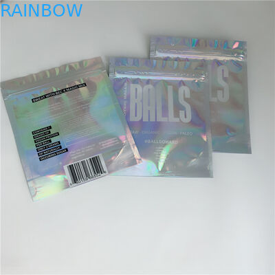 3 ha parteggiato sacchetto a chiusura lampo piano imballare cosmetico dell'involucro del tabacco da fumo di Mylar della stagnola della borsa della guarnizione