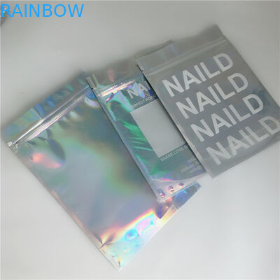 3 ha parteggiato sacchetto a chiusura lampo piano imballare cosmetico dell'involucro del tabacco da fumo di Mylar della stagnola della borsa della guarnizione