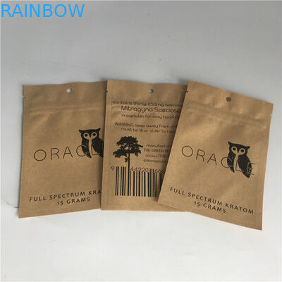 La carta kraft d'imballaggio cosmetica risigillabile del di alluminio della borsa sta sui sacchetti