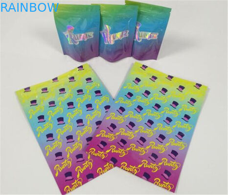 Mini colore della chiusura lampo CYMK dell'odore della prova dell'organizzatore della borsa della stagnola lucida cosmetica medica di Mylar