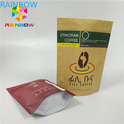 Sacchetti di plastica laminati dell'alimento materiale che imballano il di alluminio con la valvola