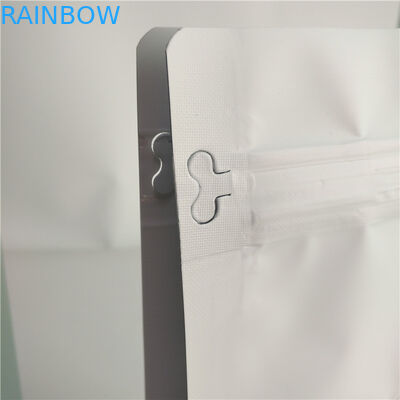 Materiale da otturazione superiore di stampa bianca normale del film di imballaggio per alimenti della borsa del fondo piatto con la valvola per aria